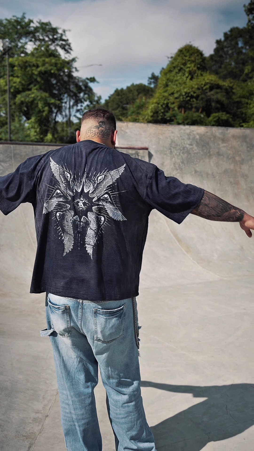 'SERAPHIM' Tee Washed Midnight