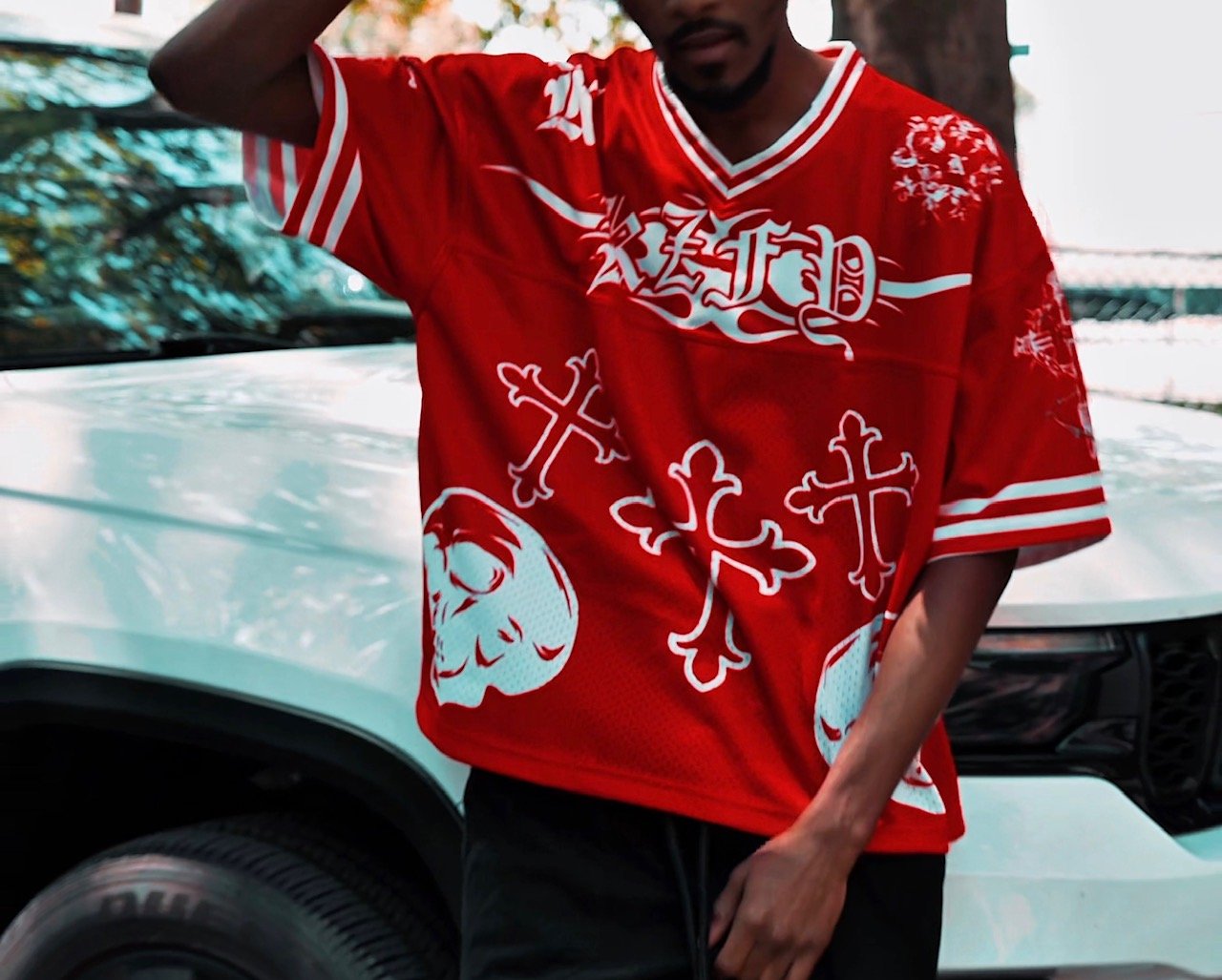 'FAITHWALKER' Jersey Blood Red