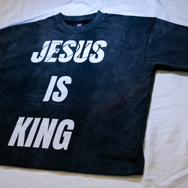 'JESUS IS KING' Tee Vintage Black